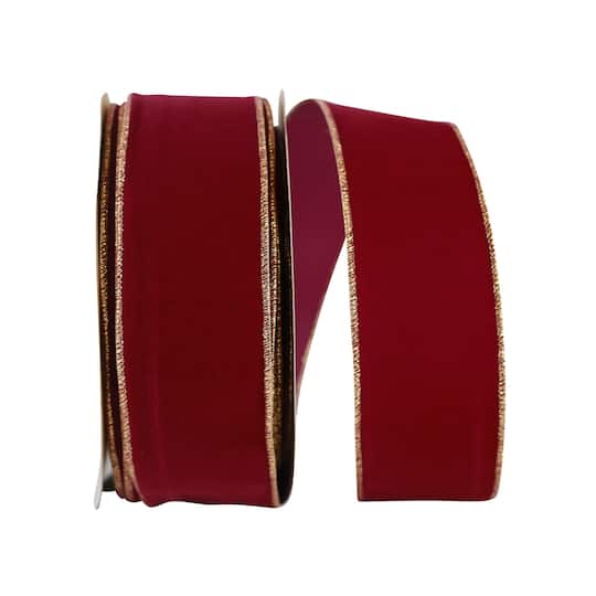 The Ribbon Roll 2.5" x 50yd. Velvet Wired Ribbon